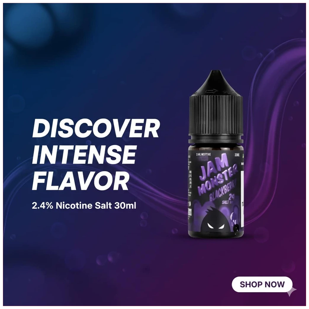 Jam Monster Blackberry Salt 30ml 1 Jam Monster Blackberry Salt 30ml banner 1.1 3