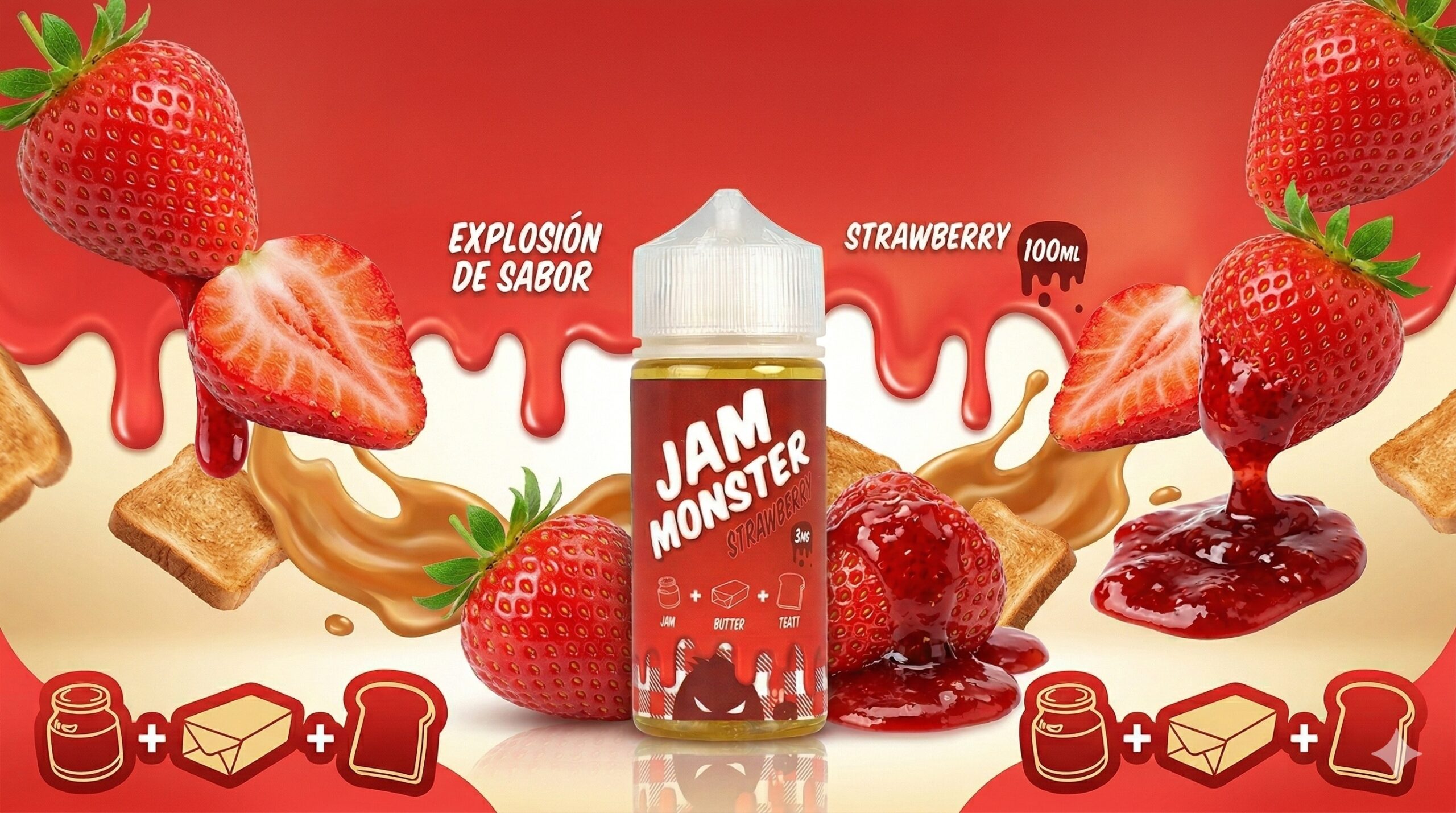 Jam mosnter strawberry 100 ml Banner scaled