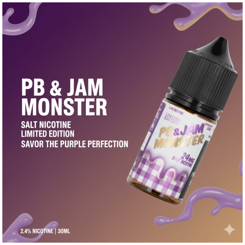 PB & Jam Monster Grape Salt 30ml 1 pb jam monster grape salt 30 ml banner 1.1