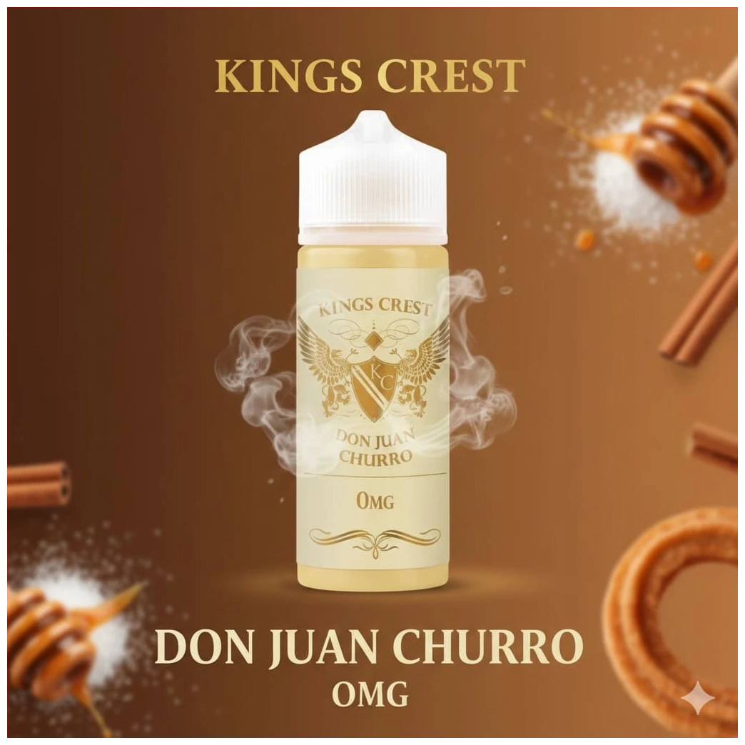 Kings Crest Don Juan Churro 120ml 1 Kings Crest Don Juan Churro 120ml banner 1.1