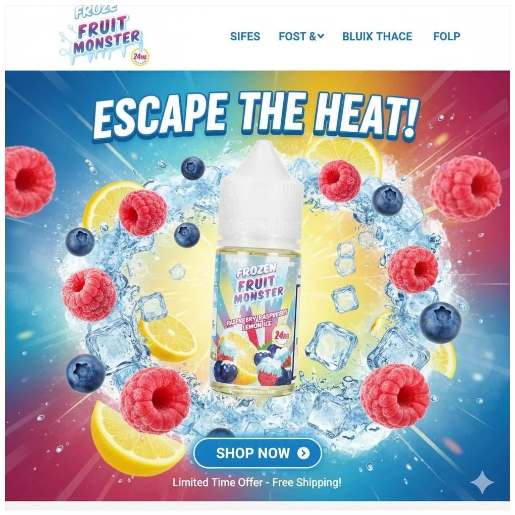 Frozen Fruit Monster Blueberry Raspberry Lemon Ice Salt 30ml 1 Frozen Fruit Monster Blueberry Rapberry 30ml 1 222 1