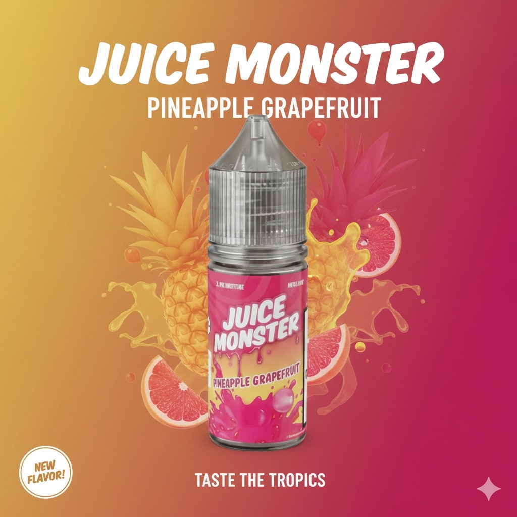 Juice Monster Pineapple Grapefruit Salt 30ml 1 uice Monster Pineapple Grapefruit Salt 30ml