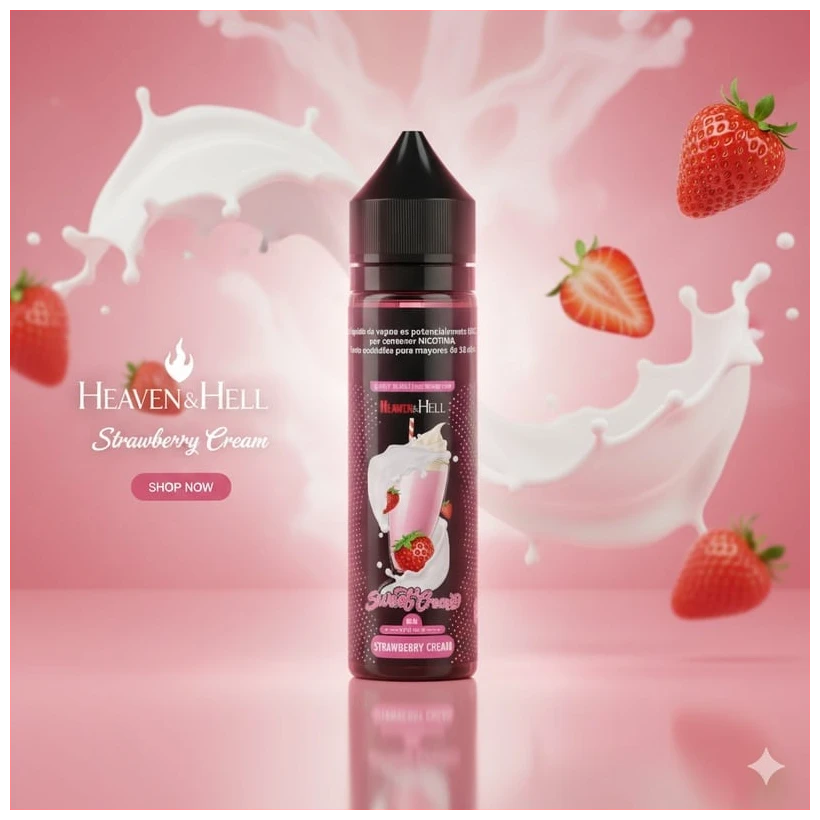 Heaven & Hell Strawberry Cream 60ml 1 strawberry cream 60 ml banner