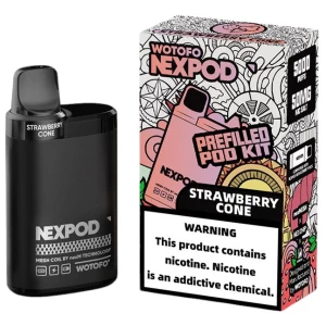 Vaporizador Wotofo Nexpod Kit Strawberry Cone 5000 Puffs