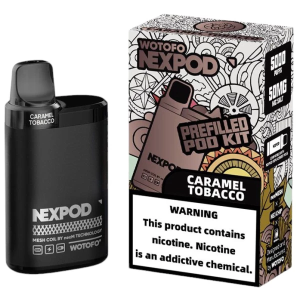 Vaporizador Wotofo Nexpod Kit Caramel Tobacco 5000 Puffs