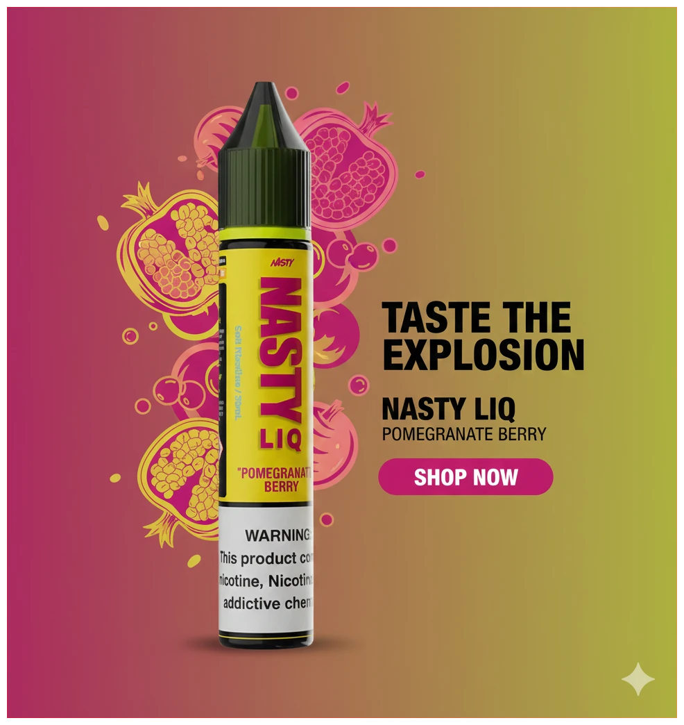 Nasty Juice Pomegranate Berry Salt 30ml 1 NASTY JUICE POMEGRANATE BERRY banner 1