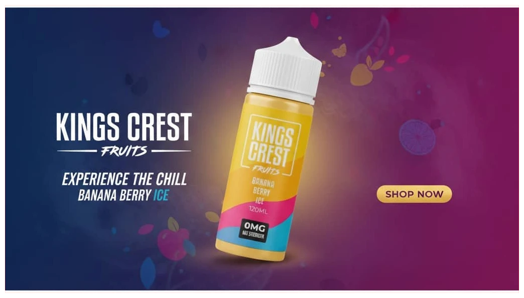 Kings Crest Fruits Banana Berry Ice 120ml banner 1.1