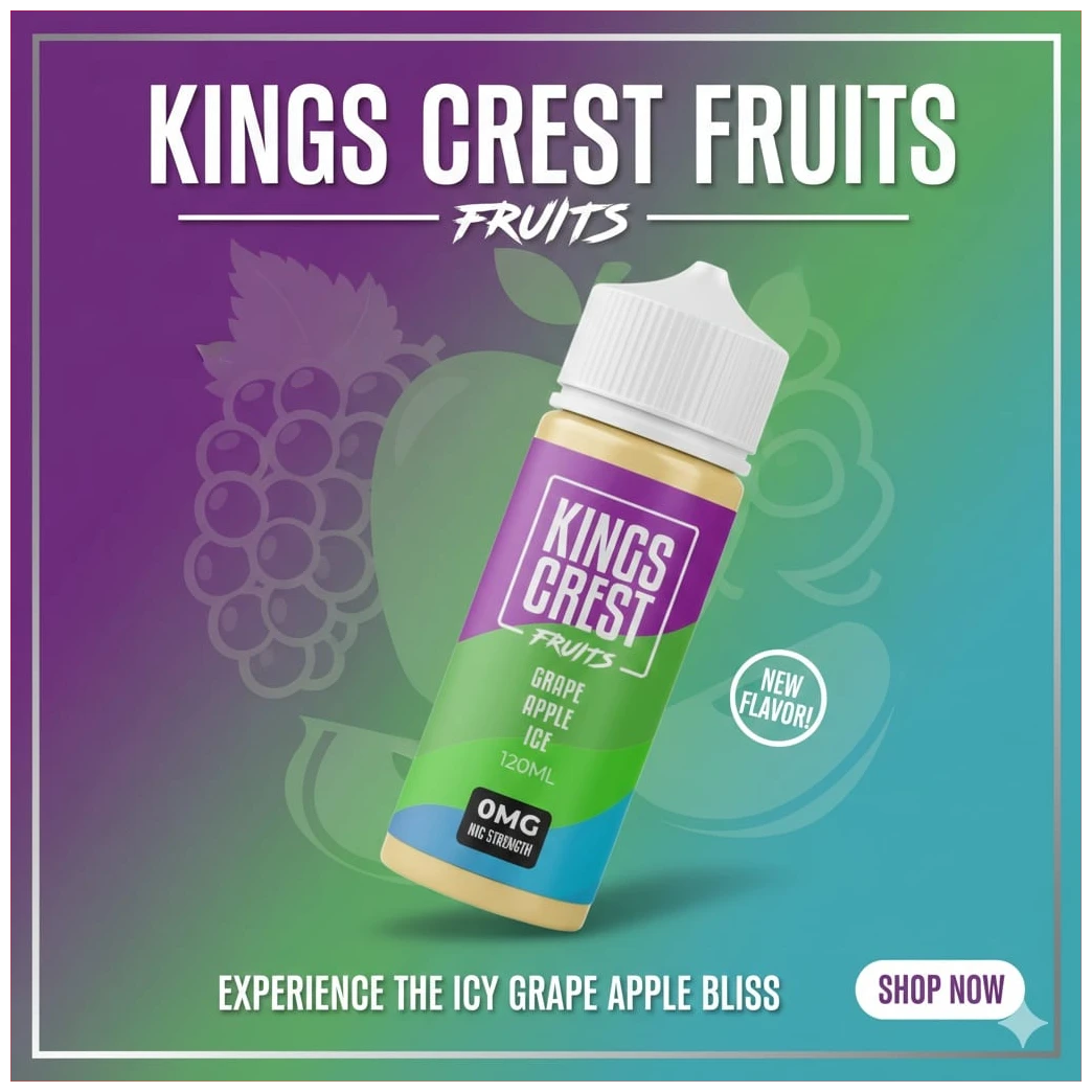 Kings Crest Fruits Grape Apple Ice 120ml banner 1.1