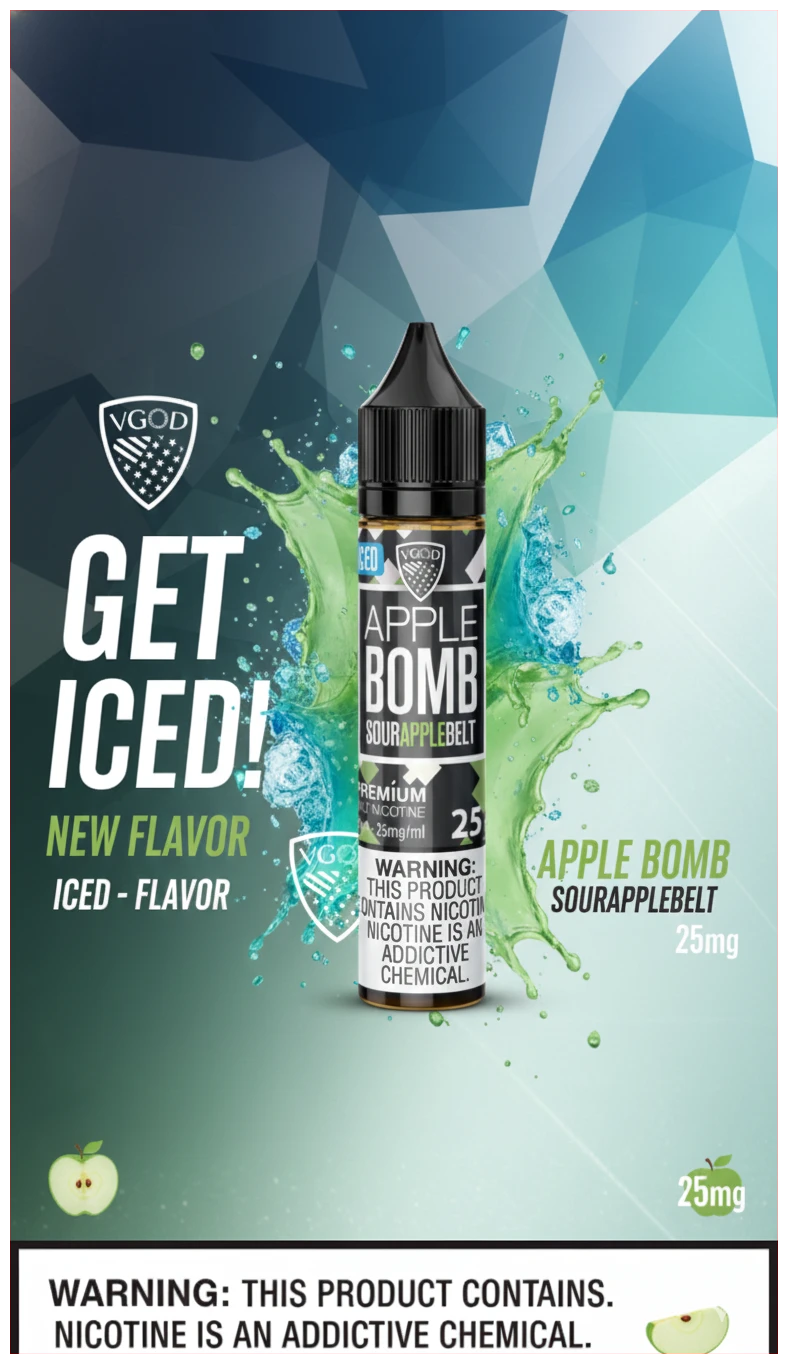 VGOD APPLE BOMBO ICED SALT BANNER