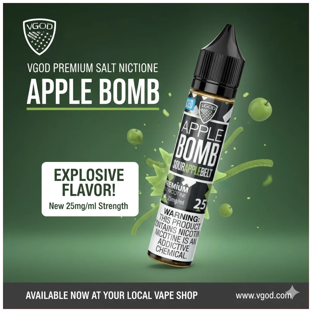 VGOD Apple Bomb Ice Salt 30ml 1 VGOD Apple Bomb Ice Salt 30ml banner 1.1