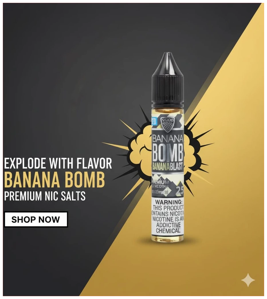VGOD Banana Bomb Ice Salt 30ml banner 1.1