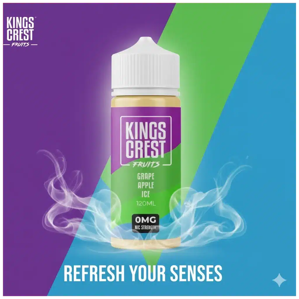 Kings Crest Fruits Grape Apple Ice 120ml 1 kings crest fruits grape apple ice 120 ml