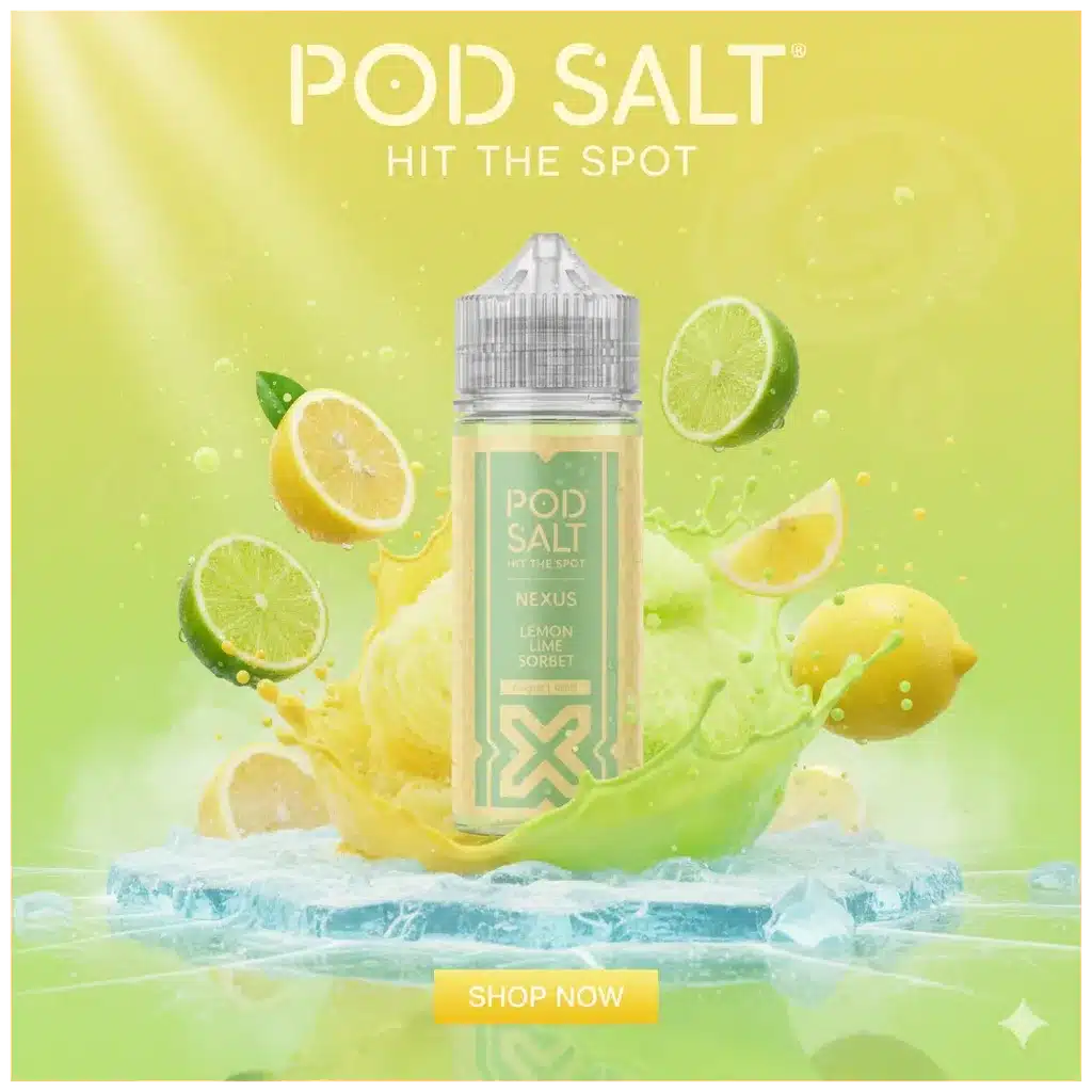 Pod Salt Lemon Lime Sorbet 100ml 1 Lime Lemon Sorbet Banner