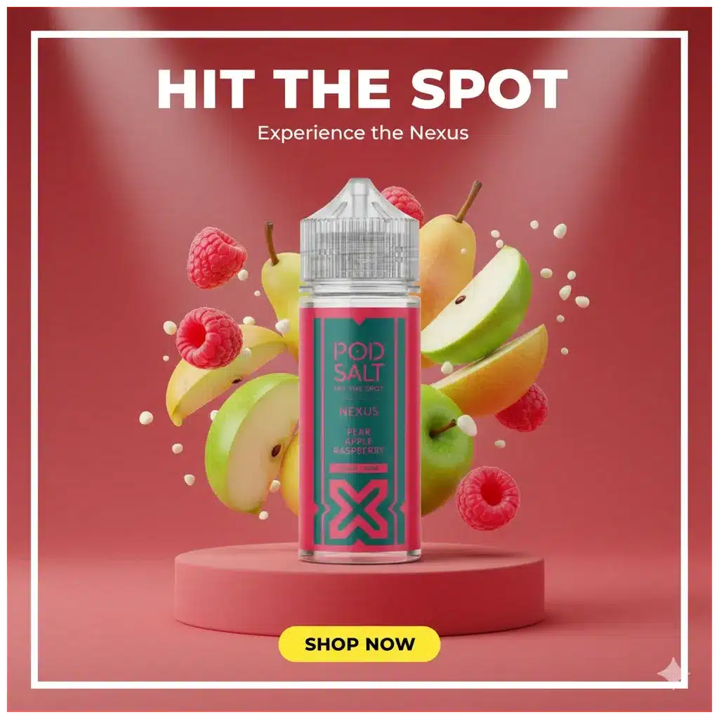 Pod Salt Pear Apple Raspberry 100ml 1 Pod Salt Pear Apple Raspberry 100ml BANNER