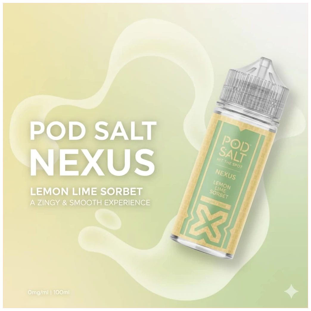 Pod Salt Lemon Lime Sorbet 100ml 1 lima lemon grapefruit pod salt 100 ml banner 1 2