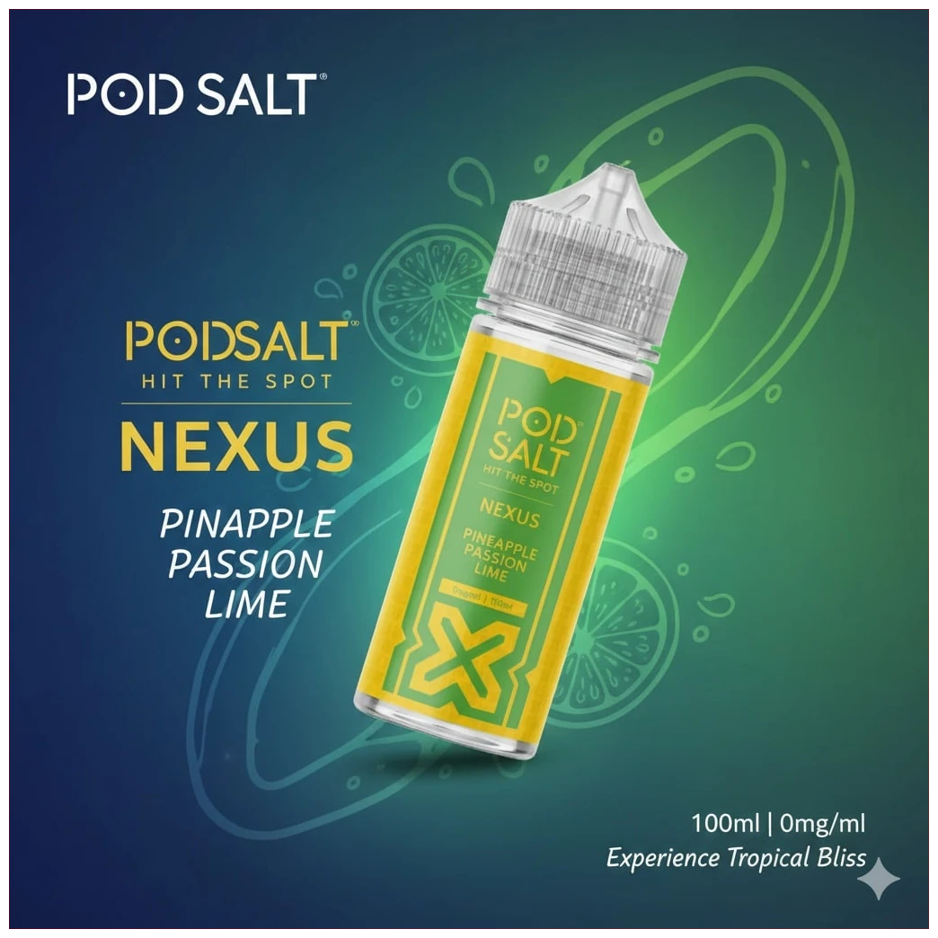 Pod Salt Pineapple Passion Lime 100ml 1 pineapple passion lime pod salt 100 ml banner1 2