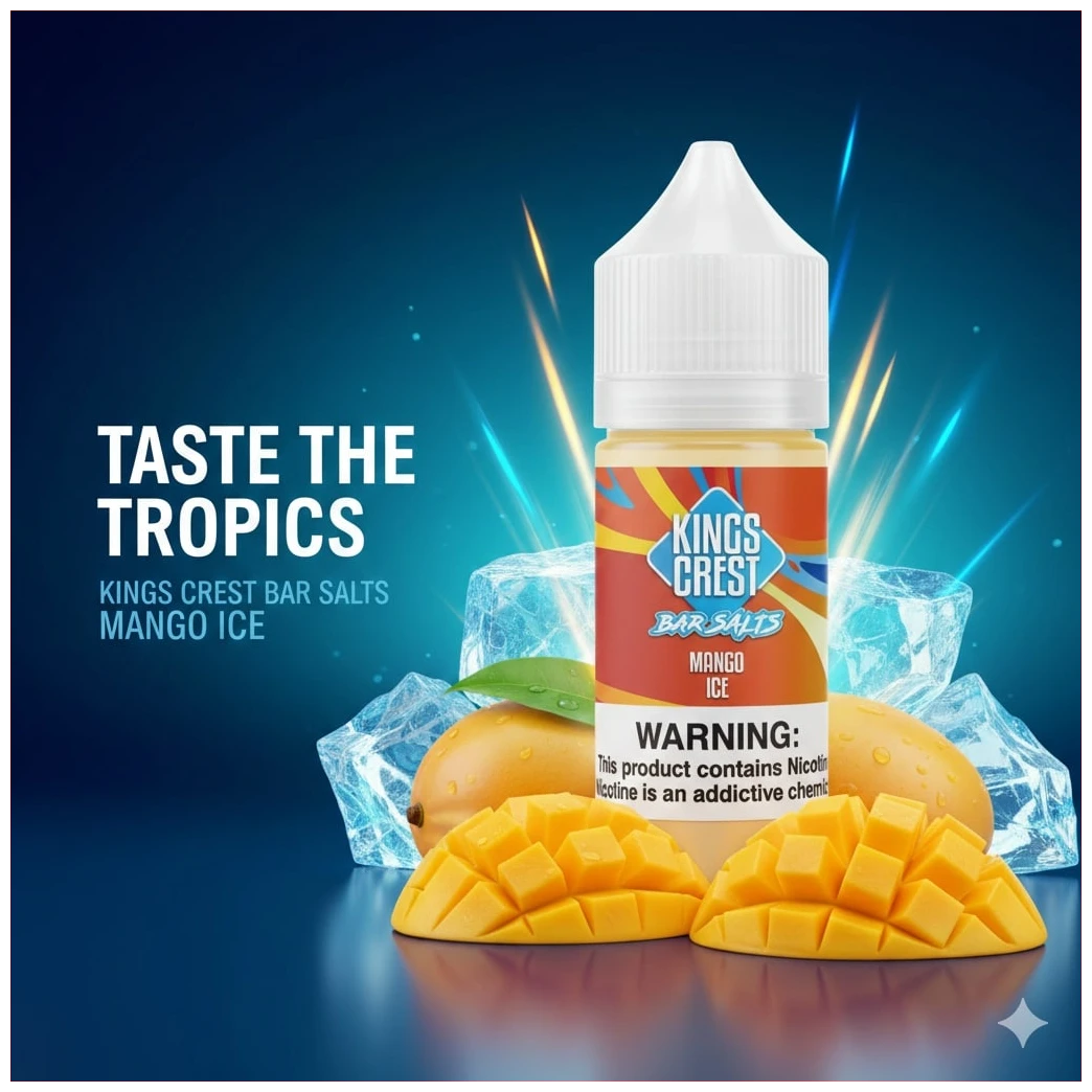 Kings Crest Bar Mango Ice Salt 30ml 1 Kings Crest Bar Mango Ice Salt 30ml banner 1.1