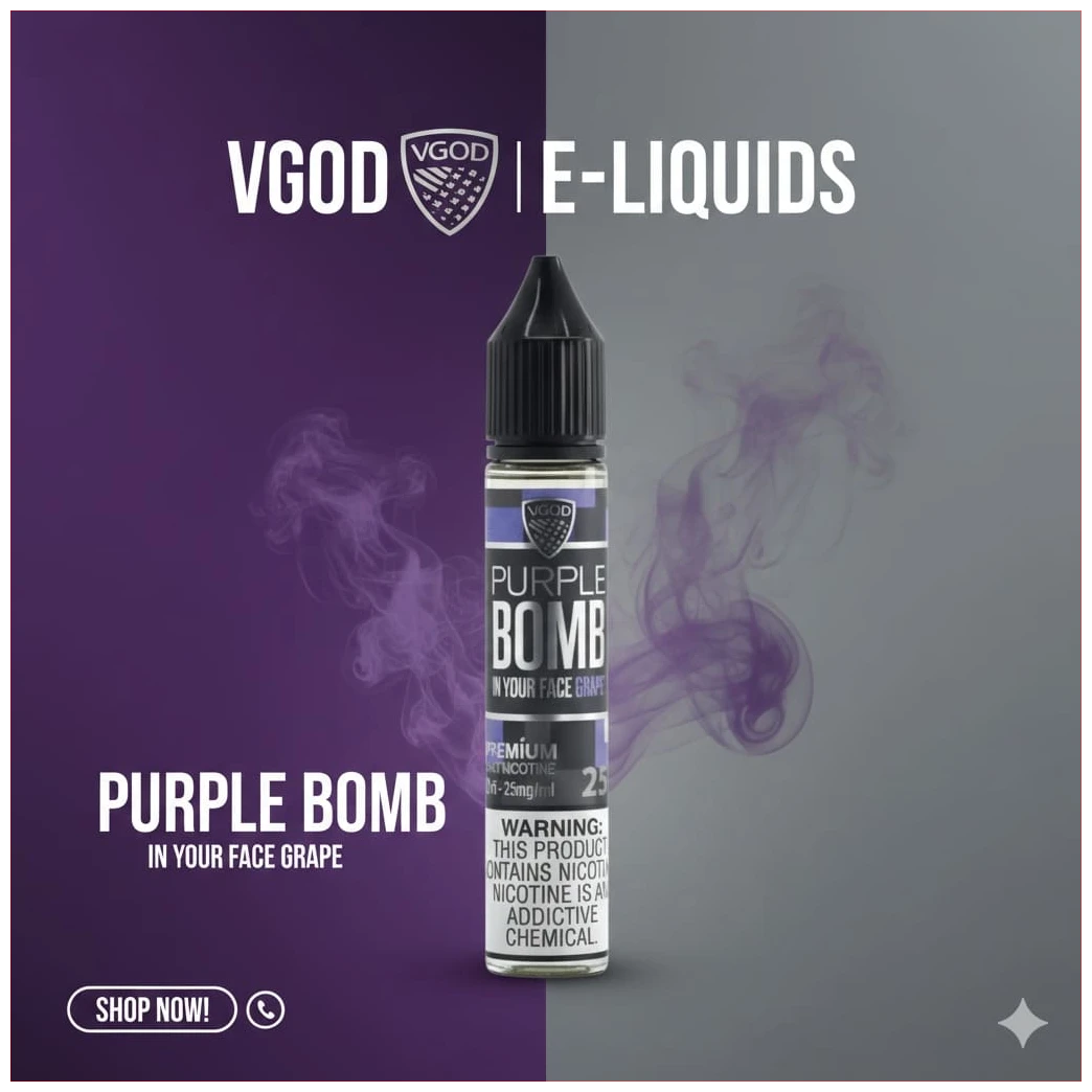VGOD Purple Bomb Salt 30ml 1 VGOD Purple Bomb Salt 30ml banner 1.1