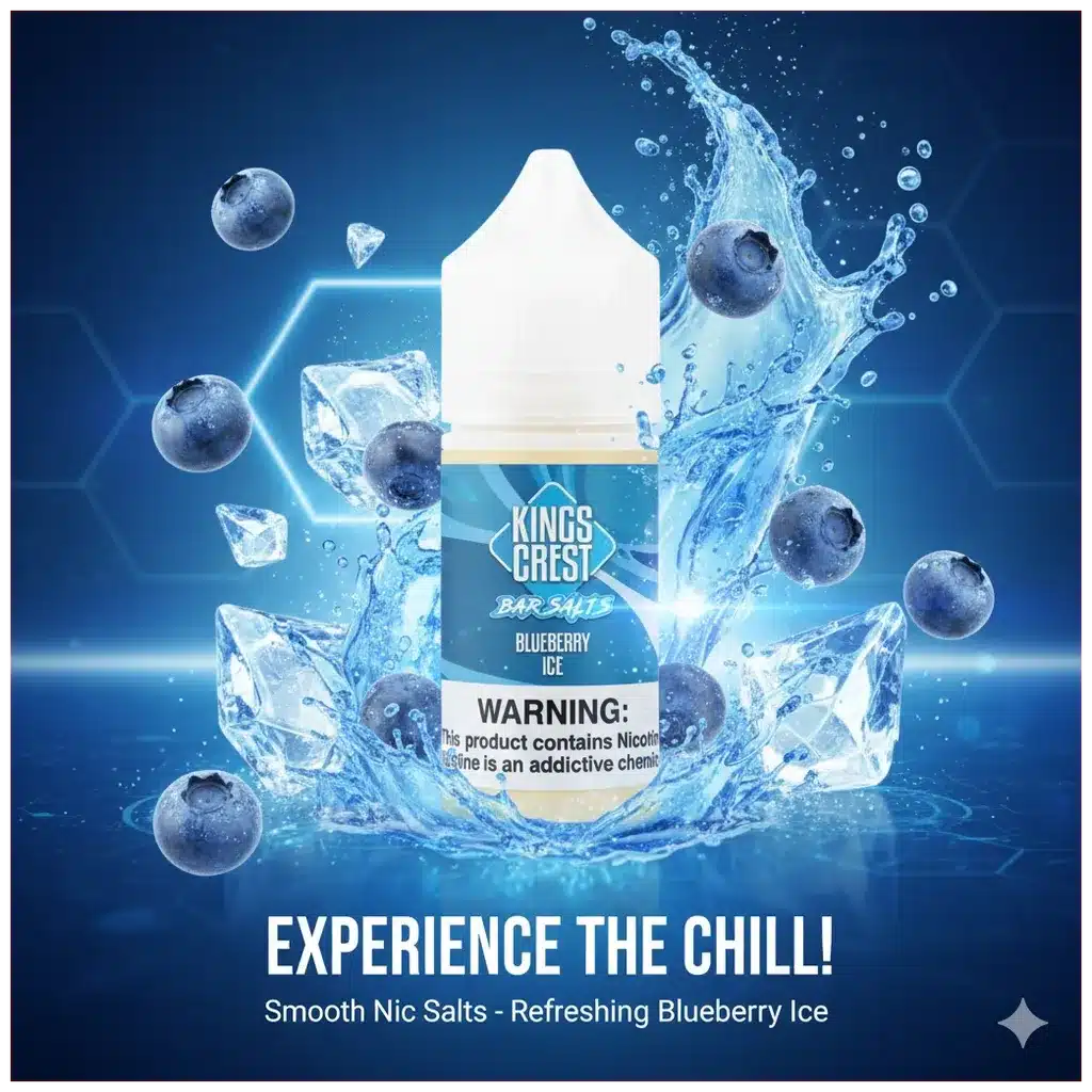 Kings Crest Bar Blueberry Ice Salt 30ml 1 kings crest bar salts blueberry ice 30 ml 1