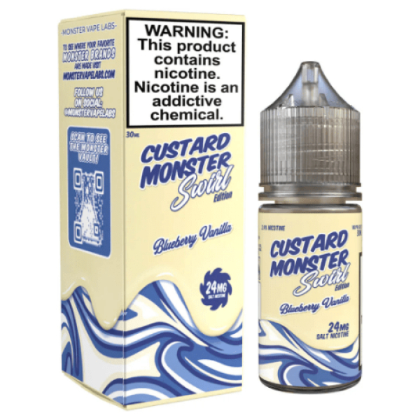 Custard Monster Swirl Blueberry Vanilla Salt 30Ml