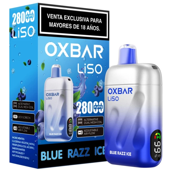 Vaporizador Oxbar Liso 28000 Puffs Blue Razz Ice
