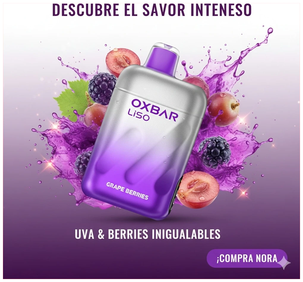 Vaporizador Oxbar Liso 28000 Puffs Grape Berries 1 Oxbar liso grape berries 28000