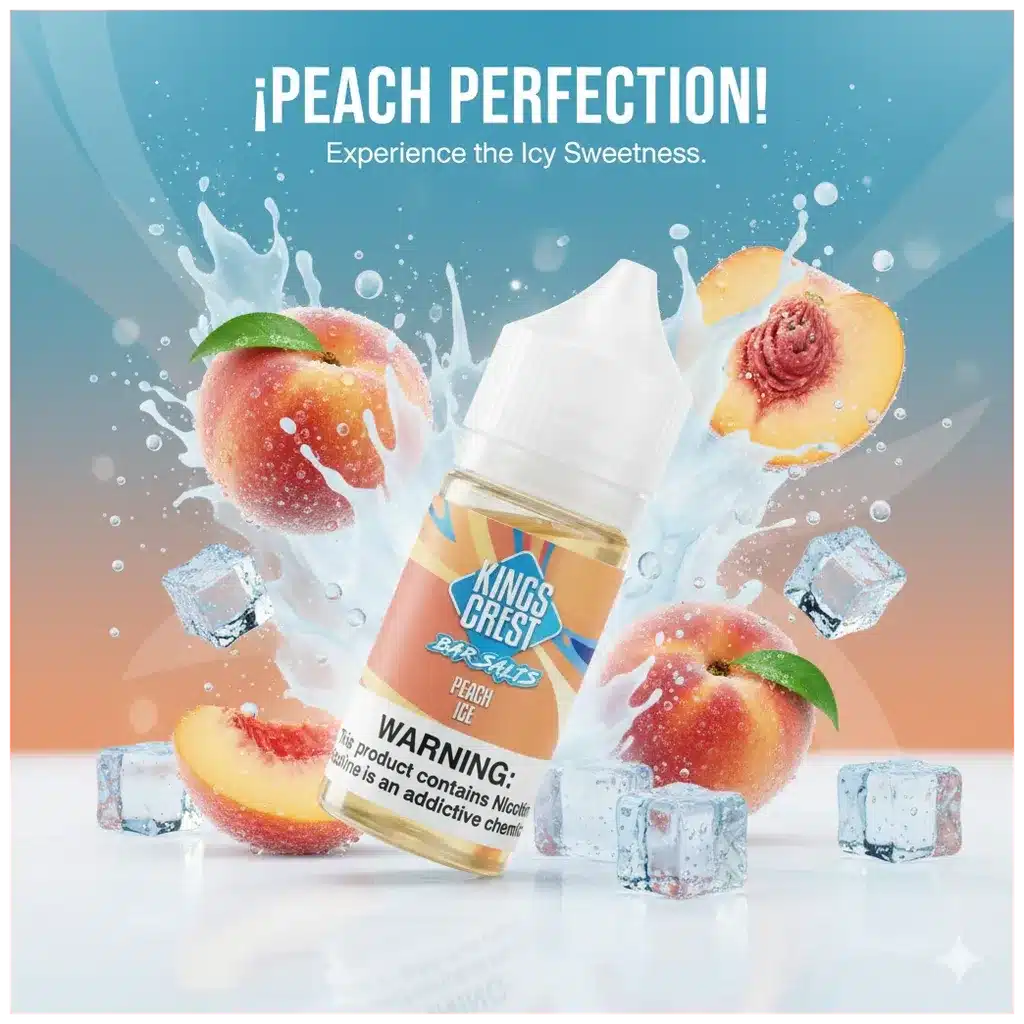 kings crest bar salts PEACH ice 30 ml