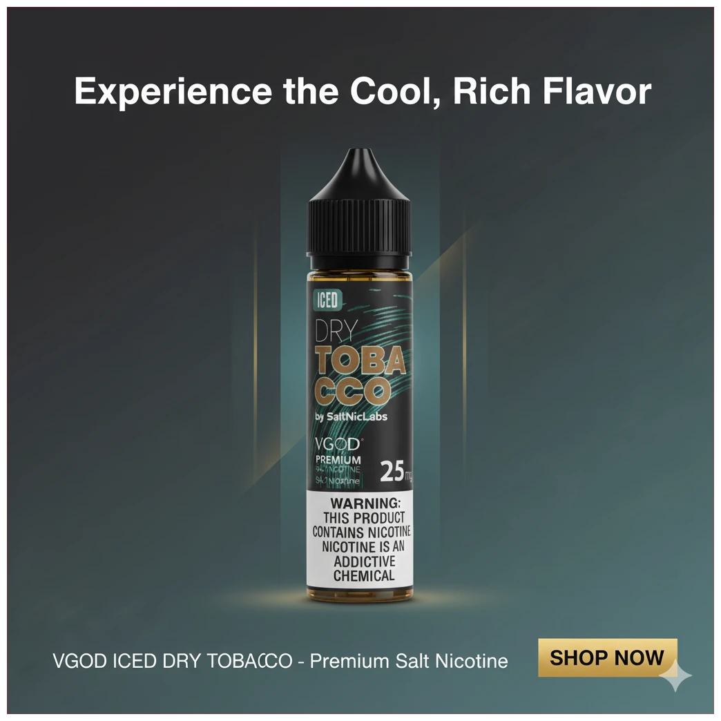 VGOD Dry Tobacco Ice Salt 30ml 1 Vgod Dry Tobacco Iced