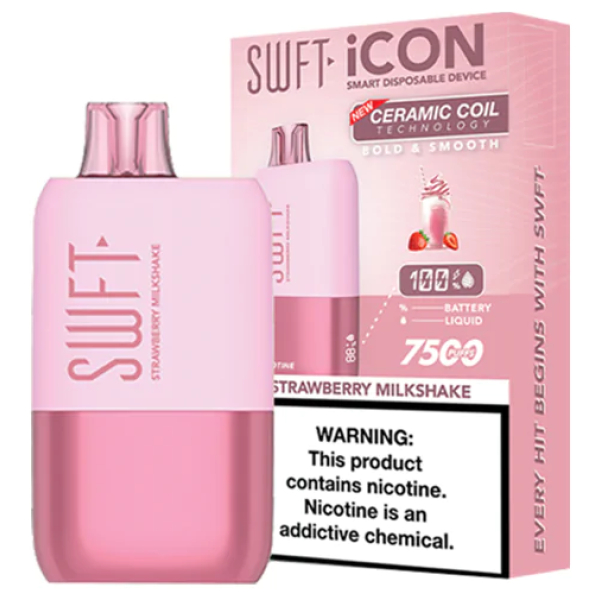 Vaporizador Swft Icon 7500 Puff Strawberry Milkshake