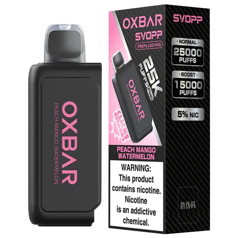 Cartucho De Recarga Oxbar Svopp Peach Mango Watermelon