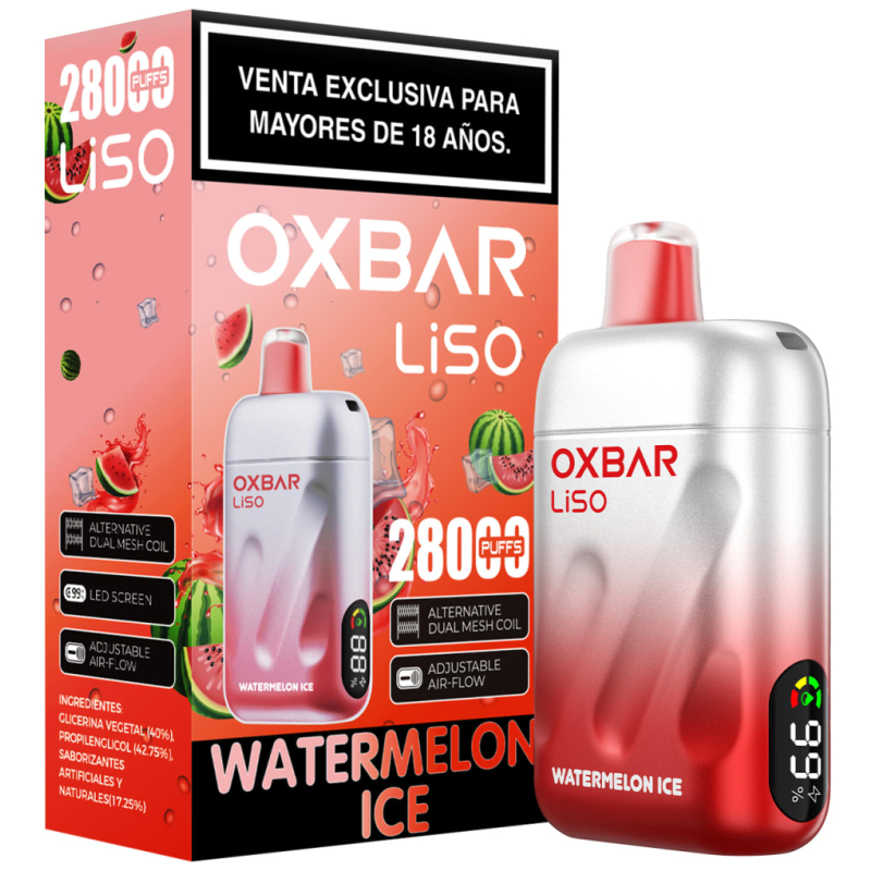 Vaporizador Oxbar Liso 28000 Puffs Watermelon Ice
