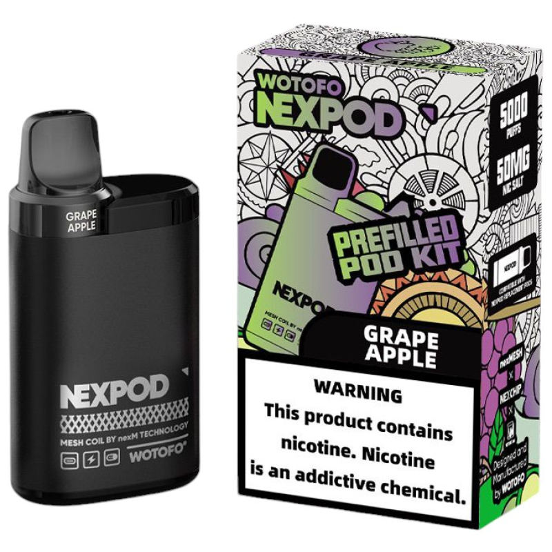 Vaporizador Wotofo Nexpod Kit Grape Apple 5000 Puffs
