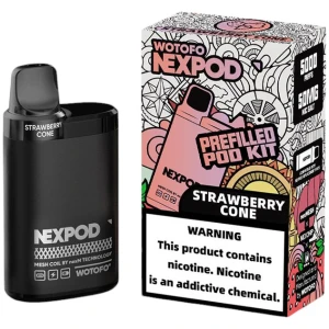 Vaporizador Wotofo Nexpod Kit Strawberry Cone 5000 Puffs