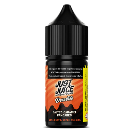 Encuentra las mejores marcas de E liquids 9 Just Juice Salted Caramel Pancake Salt 30ml