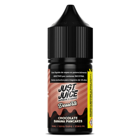 Encuentra las mejores marcas de E liquids 12 Just Juice Chocolate Banana Pancake Salt 30ml