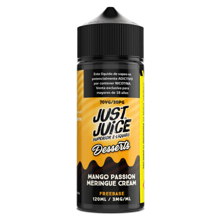 Encuentra las mejores marcas de E liquids 1 Just Juice Mango Passion Meringue Cream 120ml