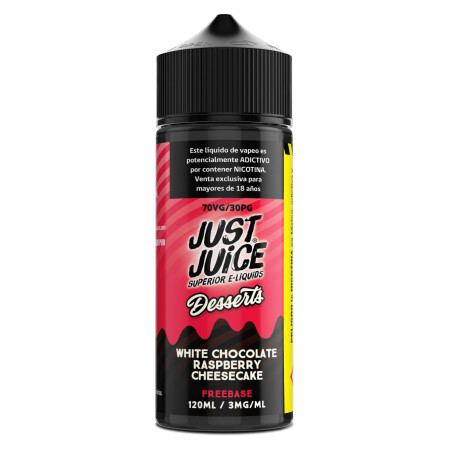 Encuentra las mejores marcas de E liquids 12 Just Juice White Chocolate Raspberry Cheesecake 120ml
