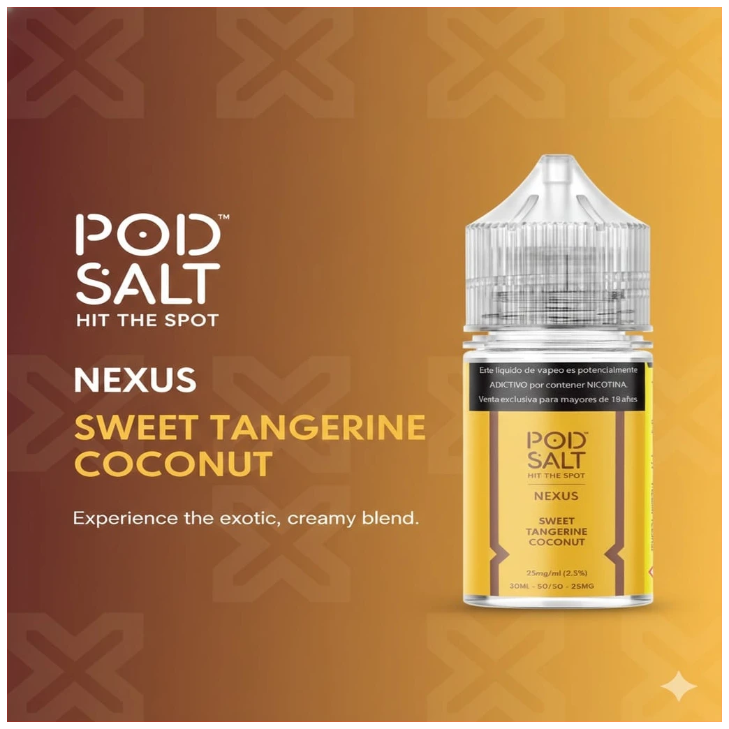 Pod Salt Nexus Sweet Tangerine Coconut 30ml 1 sweet tangerine coconut pod salt 30 ml banner 1 2