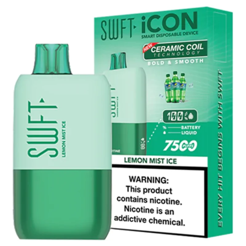 Vaporizador Swft Icon 7500 Puff Lemon Mist Ice