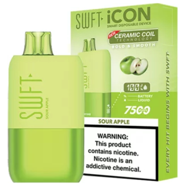 Vaporizador Swft Icon 7500 Puff Sour Apple