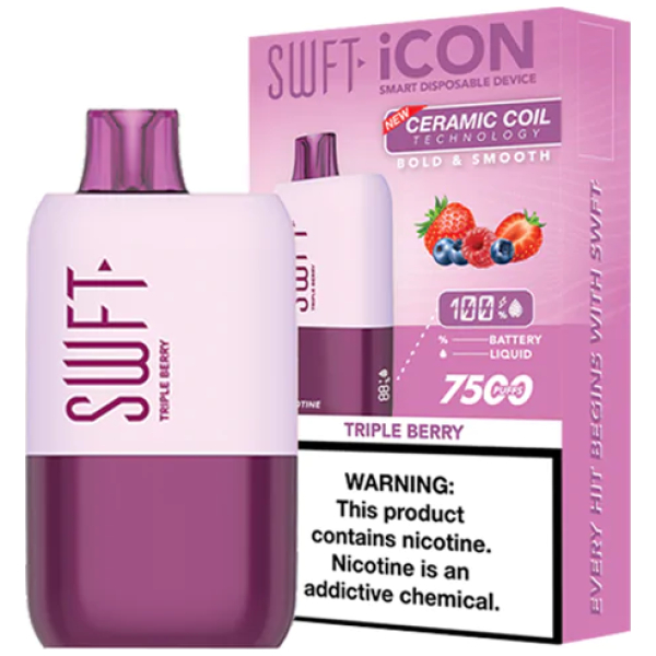 Vaporizador Swft Icon 7500 Puff Triple Berry