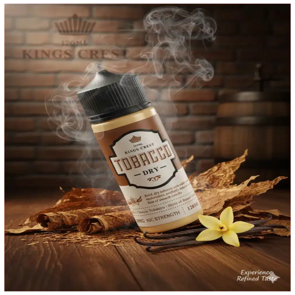 Kings Crest Tobacco Vct Dry 120ml 1 KING CREST VCT dry 120 ml banner