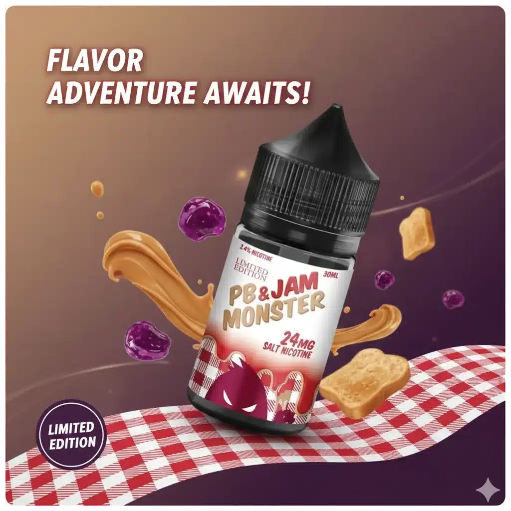 PB & Jam Monster Strawberry Salt 30ml 1 pb jam monster strawberry salt