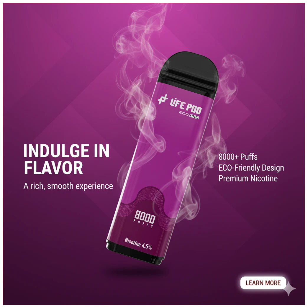 Cartucho De Recarga Life Pod 8000 Puffs Grape Ice 1 BANNER 44