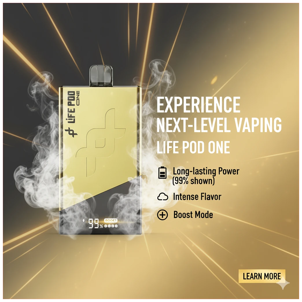 Vaporizador Desechable Life Pod One Gold 40000 Puffs 1 BANNER 55