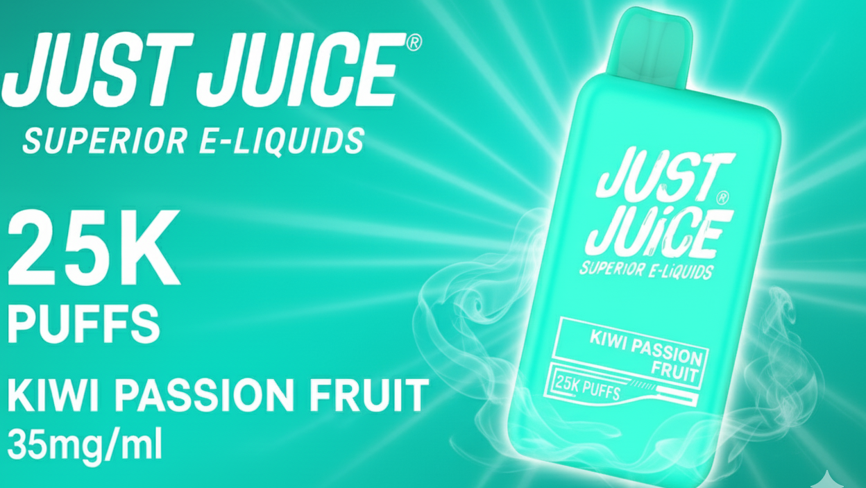 Just Juice 25000 Puffs Kiwi Passion Fruit 1 Banner Kiwi Passion Fruit e1760020653178