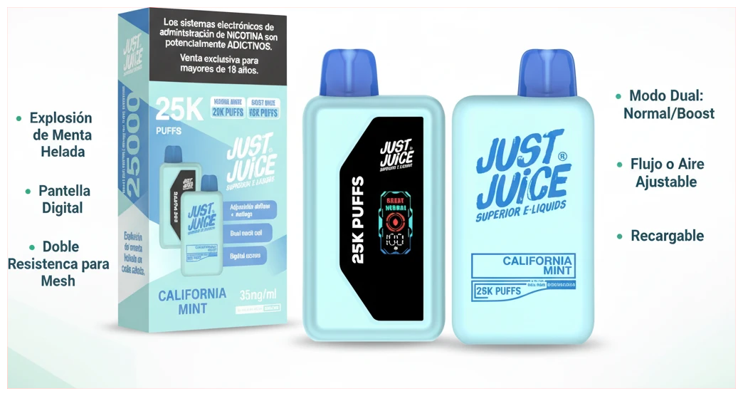 Just Juice 25000 Puffs California Mint 1 Gemini Generated Image x2u44wx2u44wx2u4 e1759866167700
