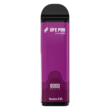 Cartucho De Recarga Life Pod 8000 Puffs Grape Ice