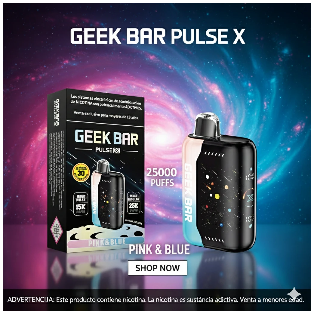 Geek Bar Pulse X Pink & Blue 25000 Puff 1 BANNER 135