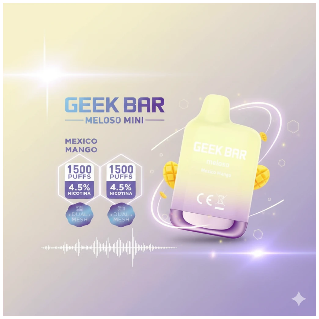 Geek Bar Meloso Mini Mexico Mango 1500 Puff 1 Banner Mexico Mango